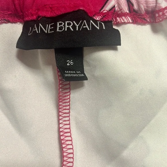 Lane Bryant Dress Sz 26 Sheath Pink Floral Print Off-Shoulder Feminine Fairy - Picture 5 of 8